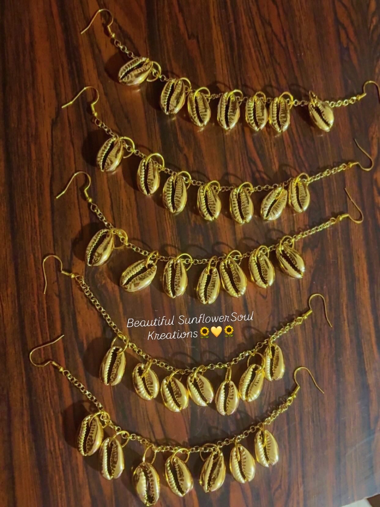 Gold Cowrie Nose Chain